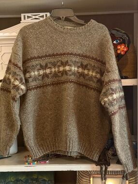 Woolrich mens Large Vintage fair isle crew new sweater